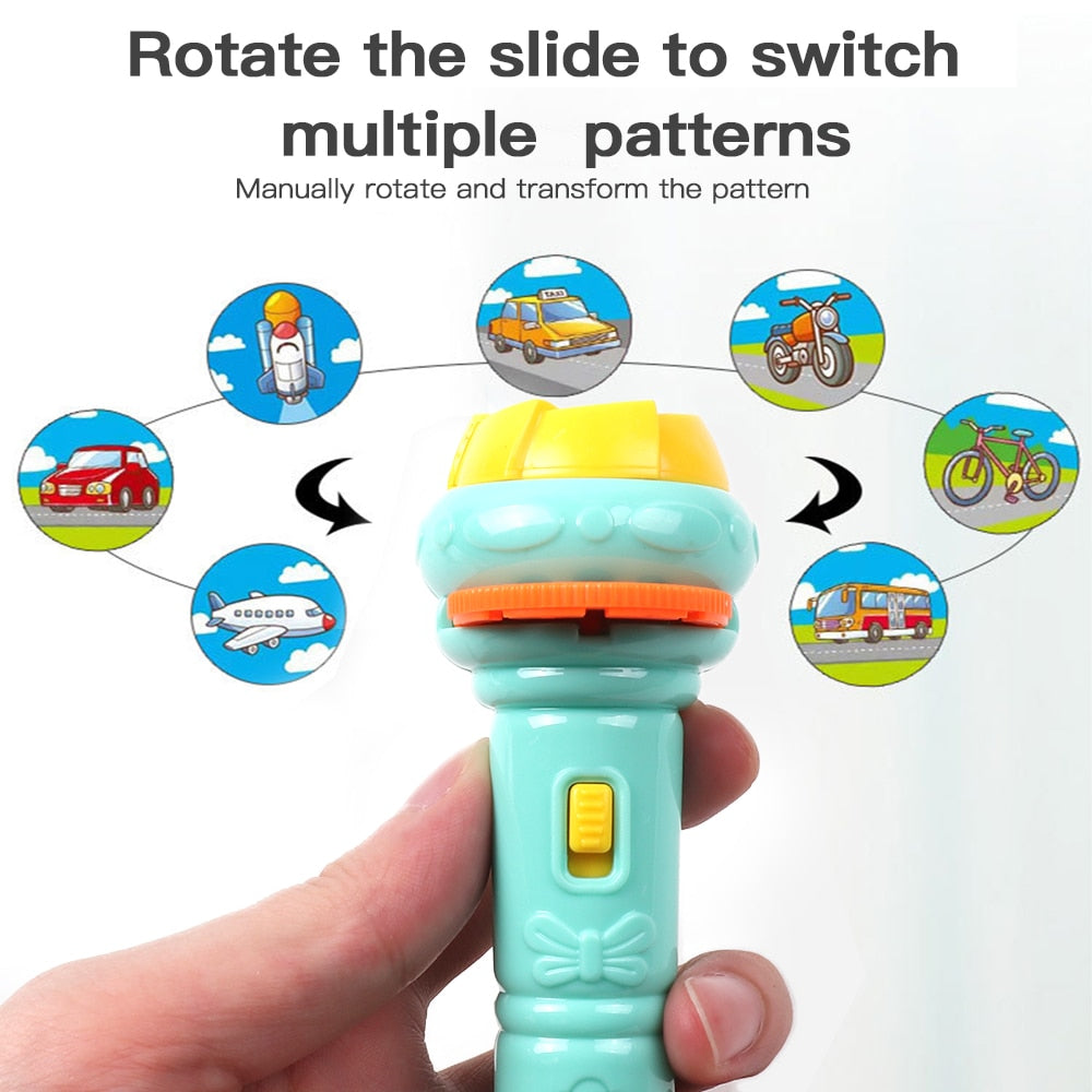 A3 Flashlight Projector Torch Lamp Toy Cute Cartoon Creativity Toy